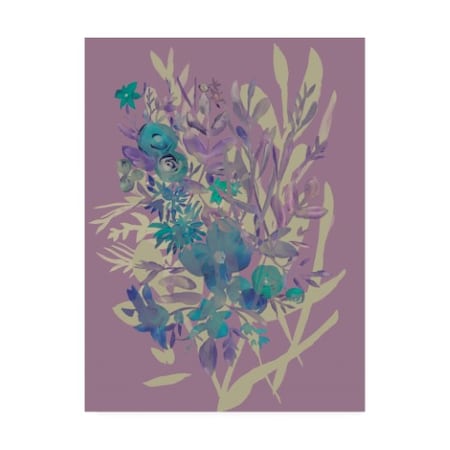 Chariklia Zarris 'Slate Flowers On Mauve I' Canvas Art,18x24